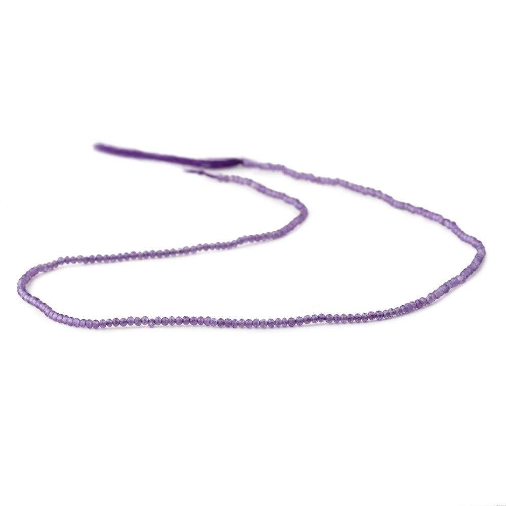 2mm Amethyst Micro-Faceted Rondelle Beads, 13-Inch Strand