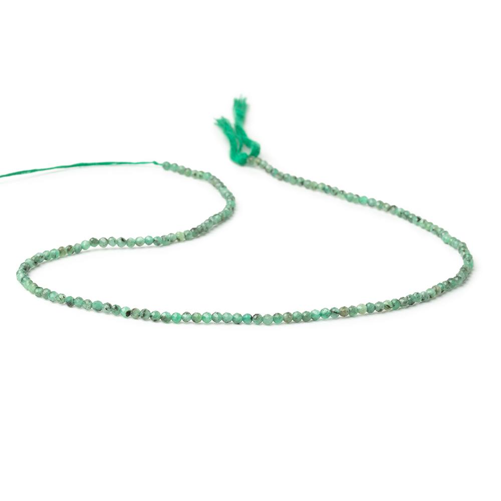 Brazilian Emerald Micro-Faceted Round Bead Strand – 2mm