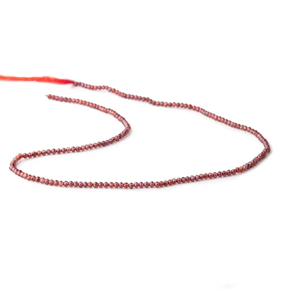 Garnet Micro-Faceted Rondelle Beads, 2mm, 13-Inch Strand