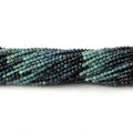 Indicolite Blue Tourmaline Micro-Faceted Round Beads, 2mm, 13-Inch Strand