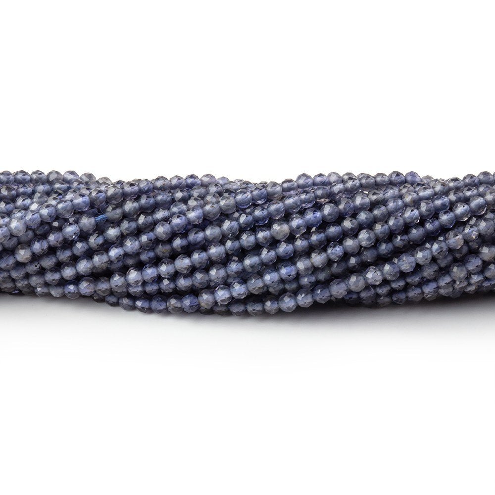 2mm Iolite Micro Faceted Round Beads 12.5 inch 168 pieces AA