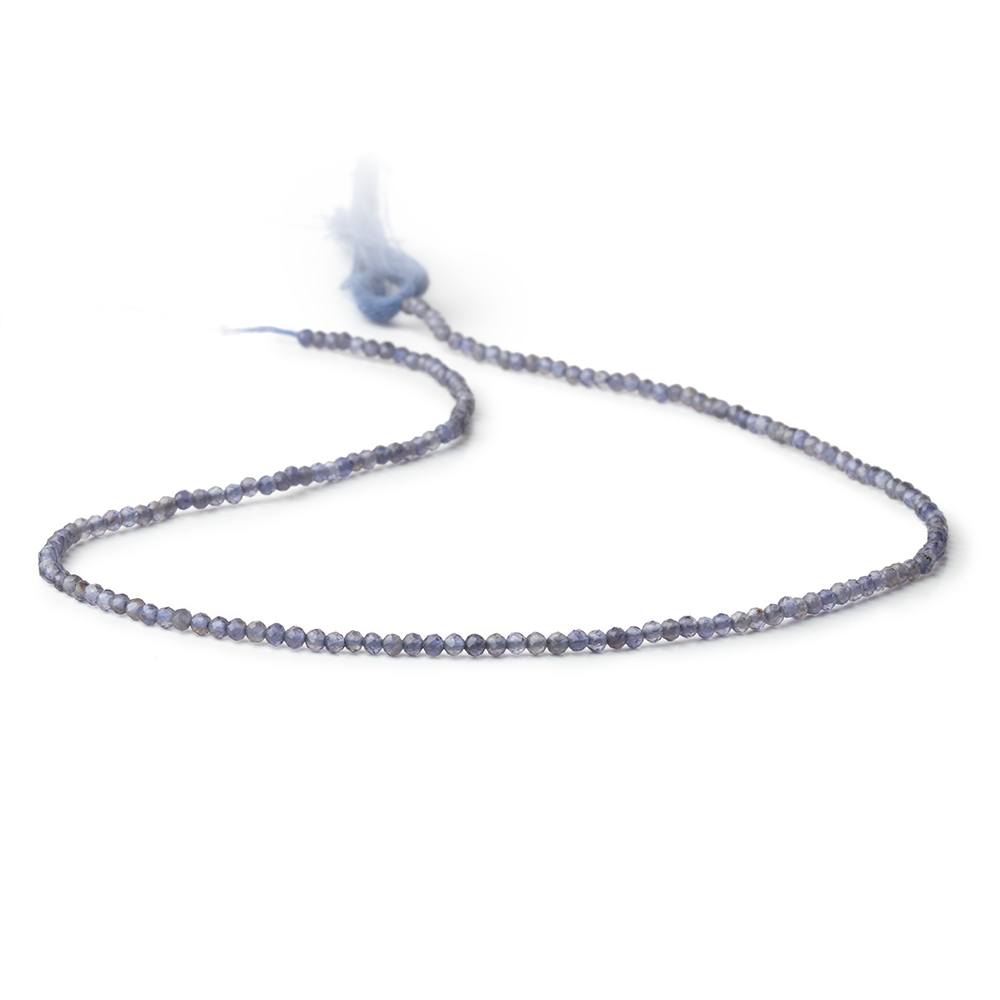 2mm Iolite Micro Faceted Round Beads 12.5 inch 168 pieces AA