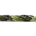 Green Tourmaline Faceted Rondelle Beads, 2mm