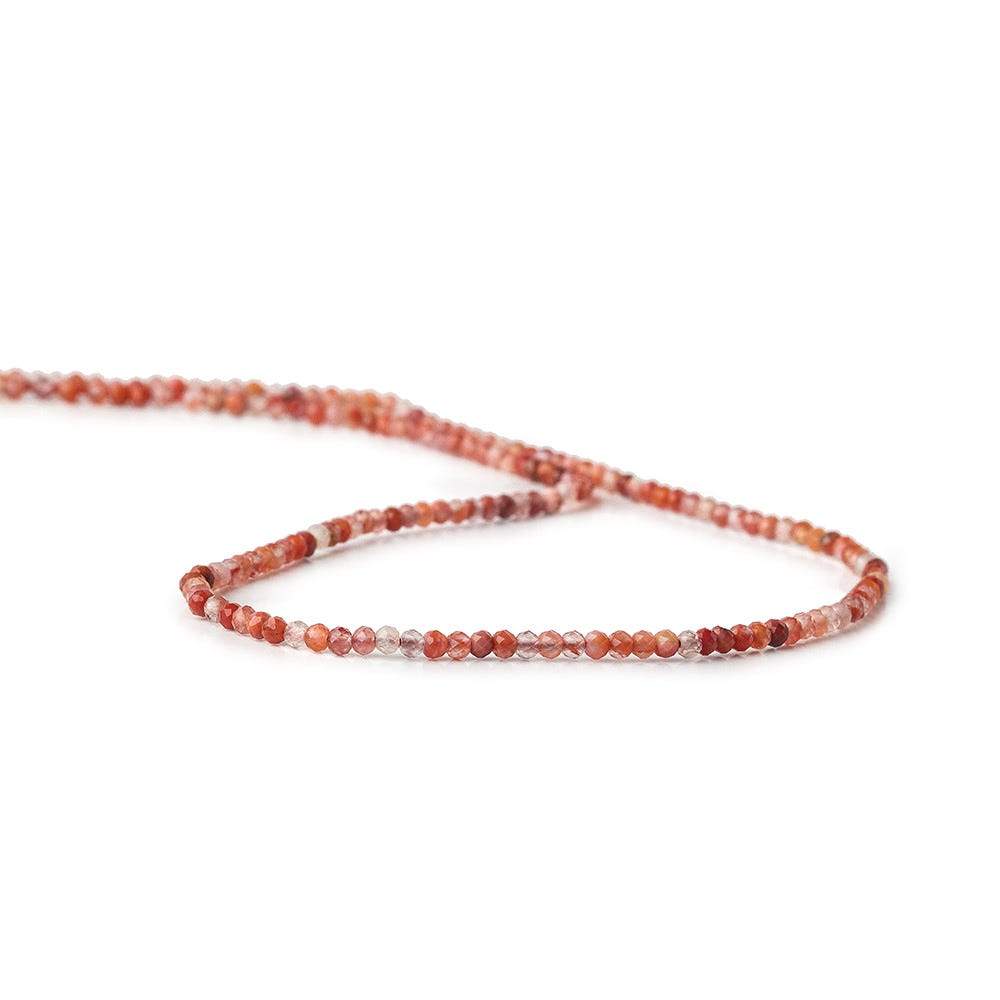 Red Jasper & Multicolor Agate Microfaceted Round Beads, 2mm, 13-Inch Strand
