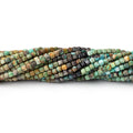 2mm Shaded African Turquoise Micro Faceted Cube 12.5 inch 140 Beads