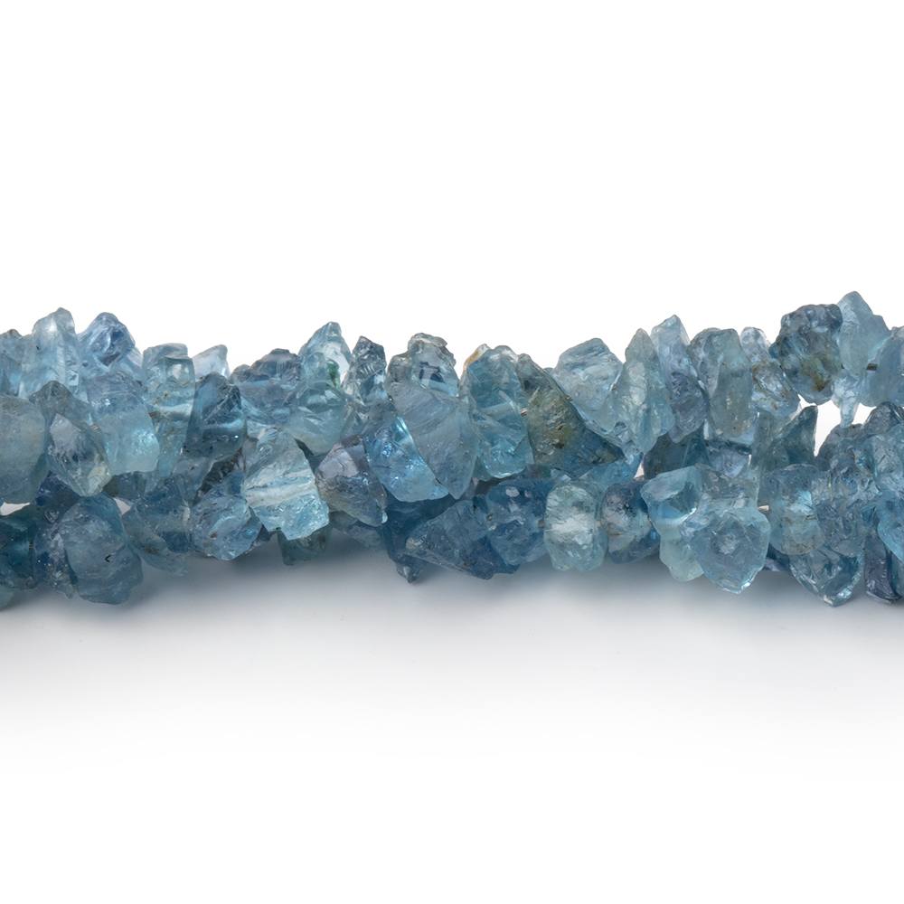 Blue Aquamarine Raw Crystal Beads, 3–5mm, 16-Inch Strand