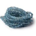 Blue Aquamarine Raw Crystal Beads, 3–5mm, 16-Inch Strand