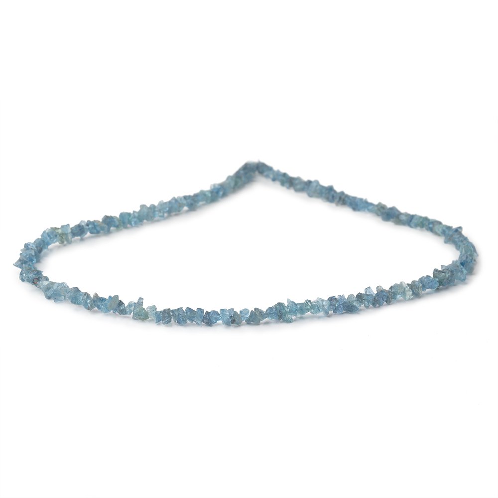 Blue Aquamarine Raw Crystal Beads, 3–5mm, 16-Inch Strand