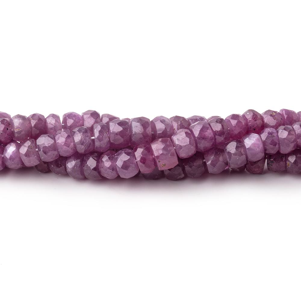3-5mm Natural Star Ruby Faceted Rondelle Beads 17 inch 172 pieces