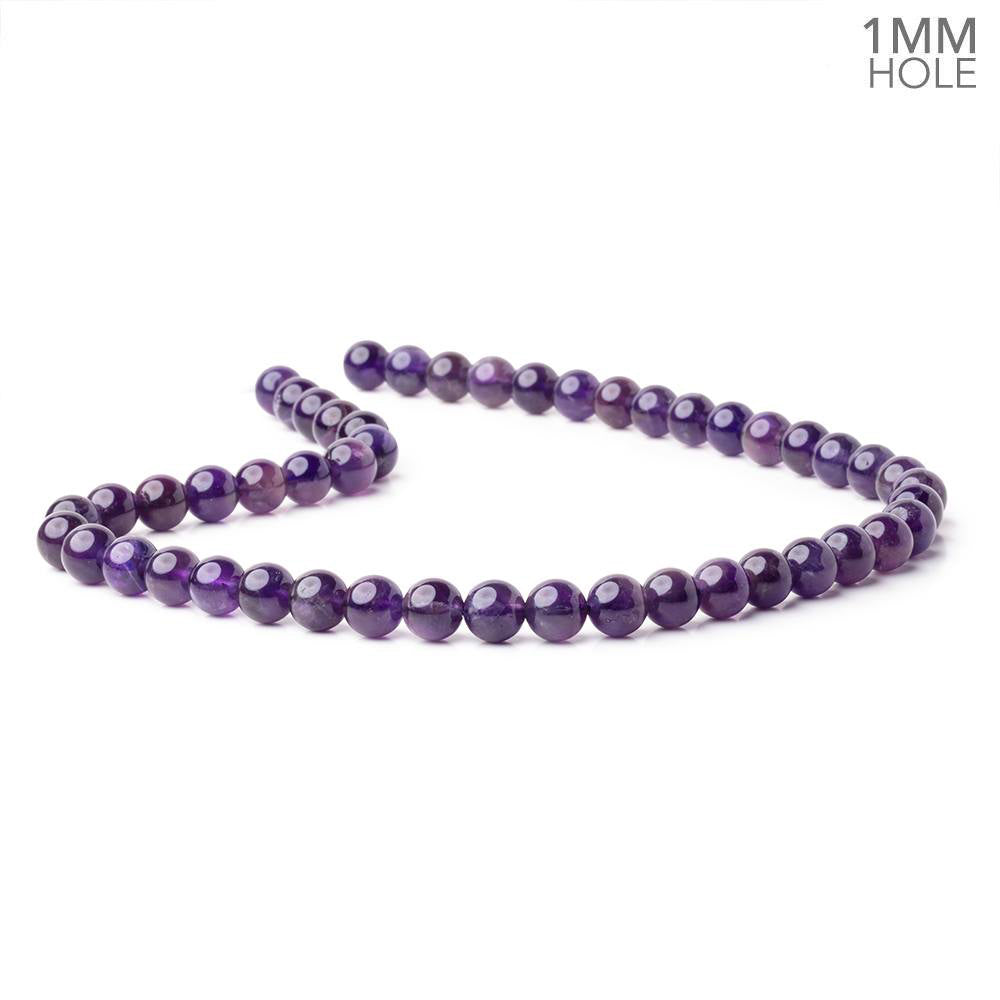 8mm Amethyst Smooth Round Beads, 14.5-Inch Strand