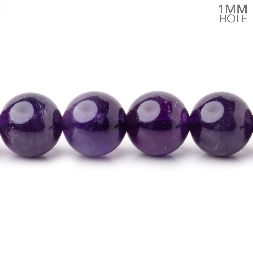 10mm Amethyst Smooth Round Beads, 15-Inch Strand