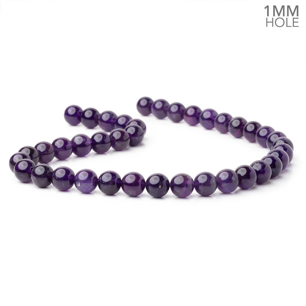 10mm Amethyst Smooth Round Beads, 15-Inch Strand