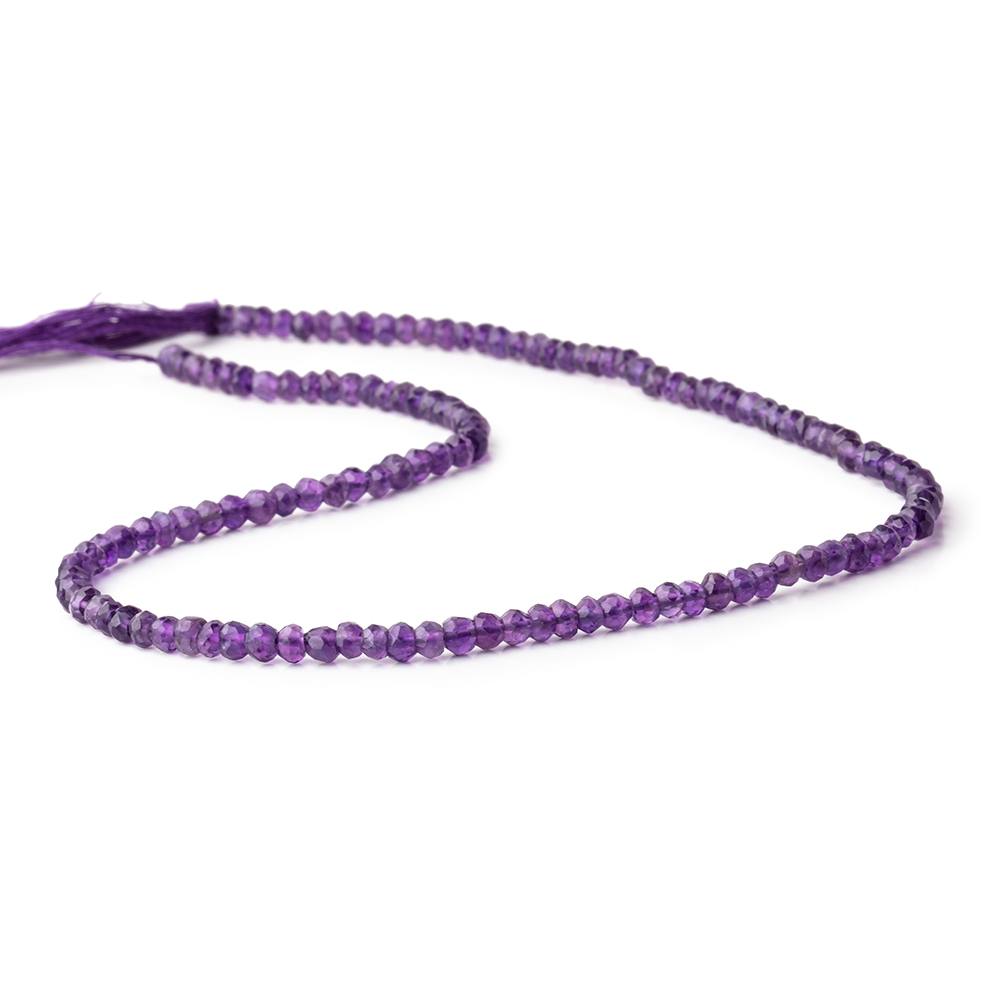 3.5mm Amethyst Faceted Rondelle Beads, 13-Inch Strand