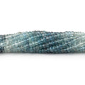 Shaded Moss Aquamarine Faceted Rondelle Beads, 3.5mm, 12.75-Inch Strand