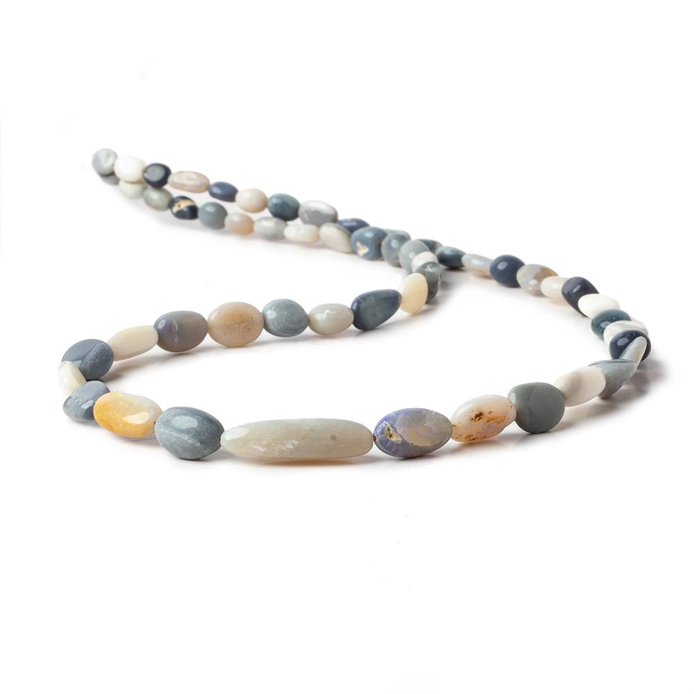 3x3–12x7mm Australian Opal Smooth Nugget Beads, 18-Inch Strand