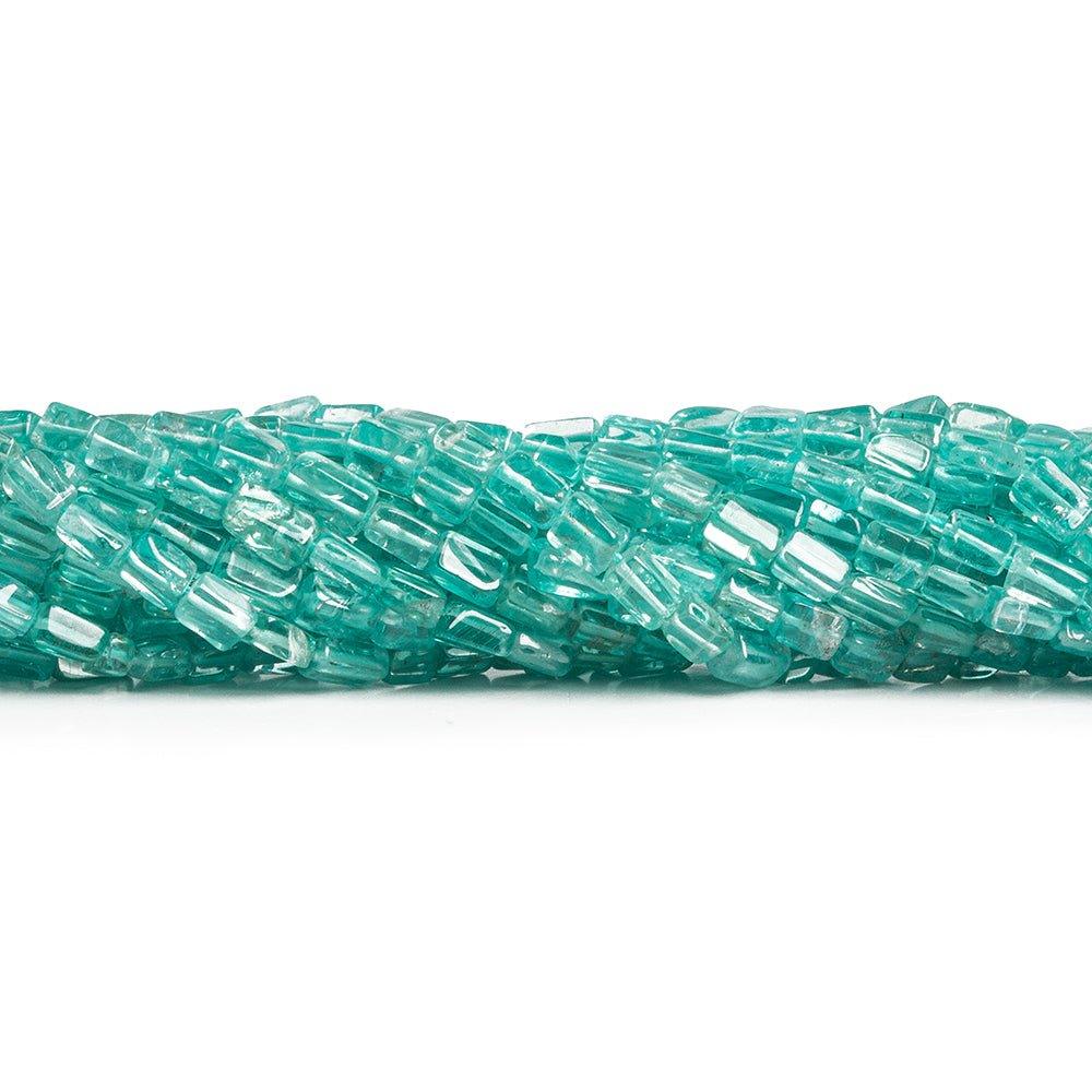 5x3mm Pool Blue Apatite Plain Rectangle Beads 12 inch