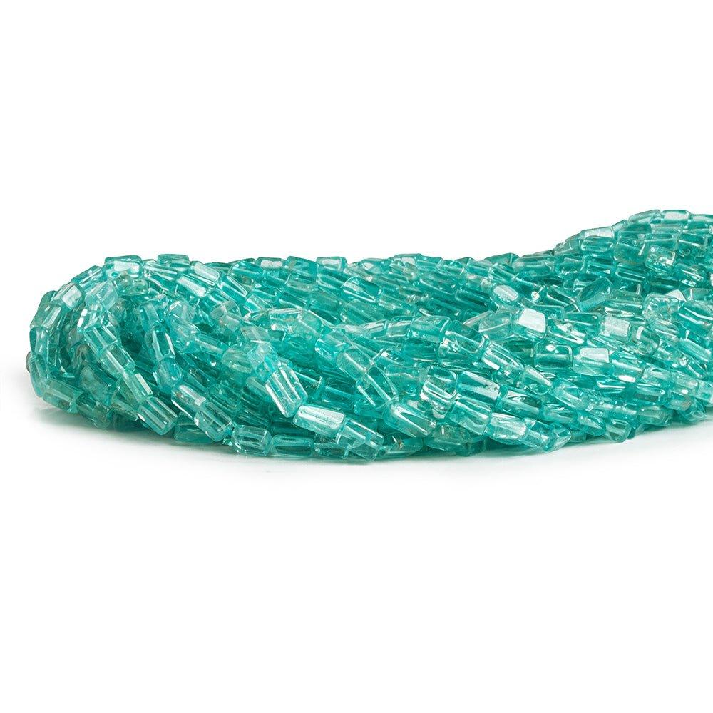 5x3mm Pool Blue Apatite Plain Rectangle Beads 12 inch