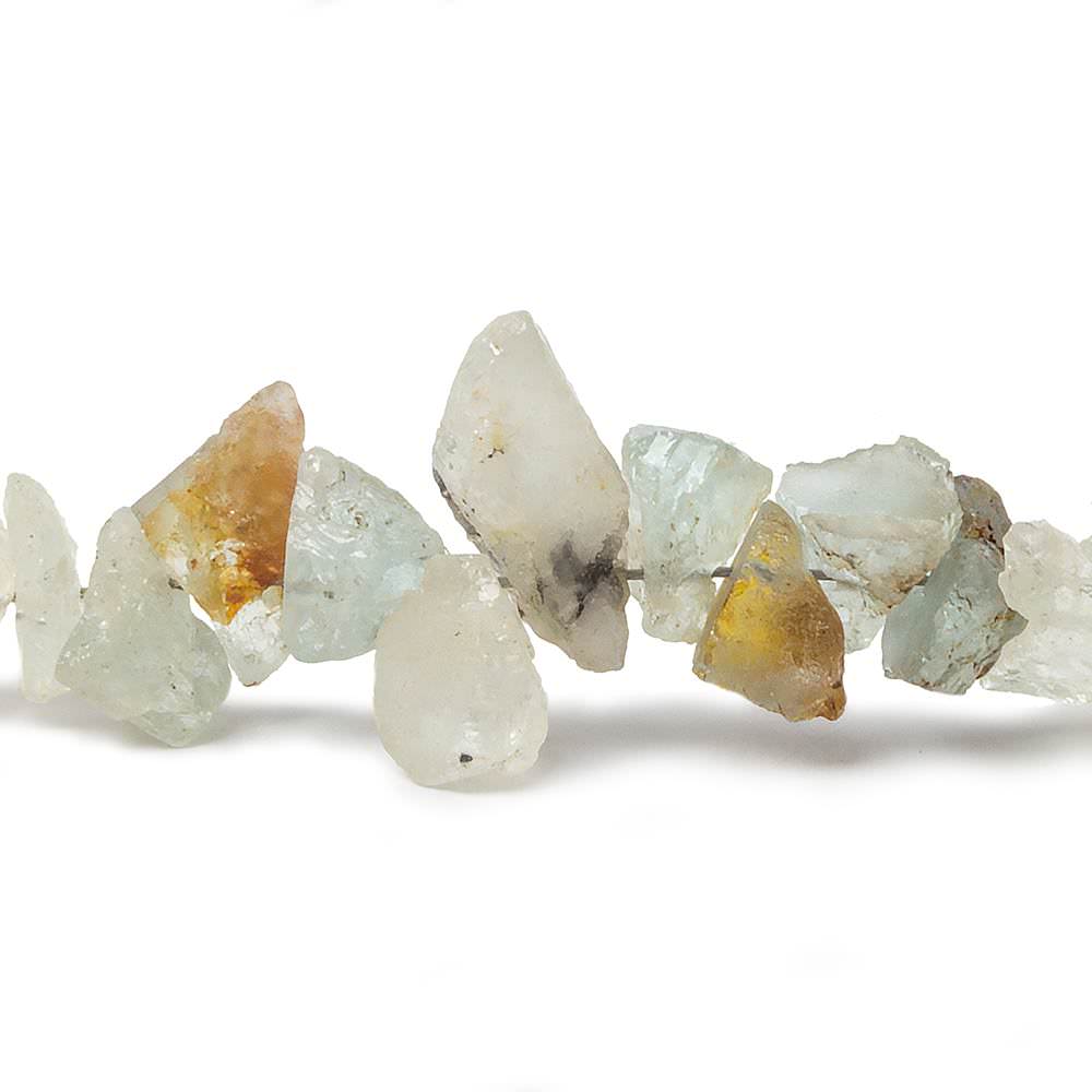 Aquamarine & Heliodor Natural Crystal Beads, 4–10mm, 14-Inch Strand