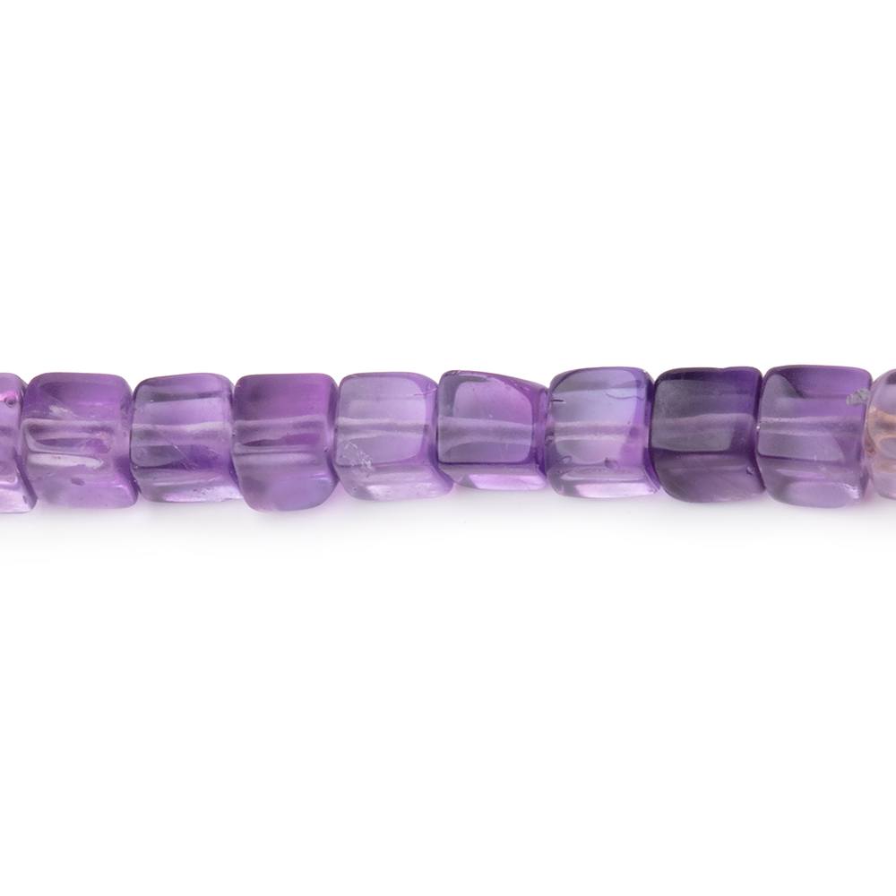 4–4.5mm Amethyst Smooth Cube Beads, 14-Inch Strand