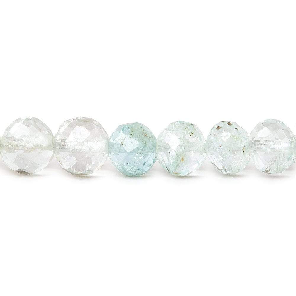 Aquamarine Faceted Round Beads, 4–5mm, 14-Inch Strand