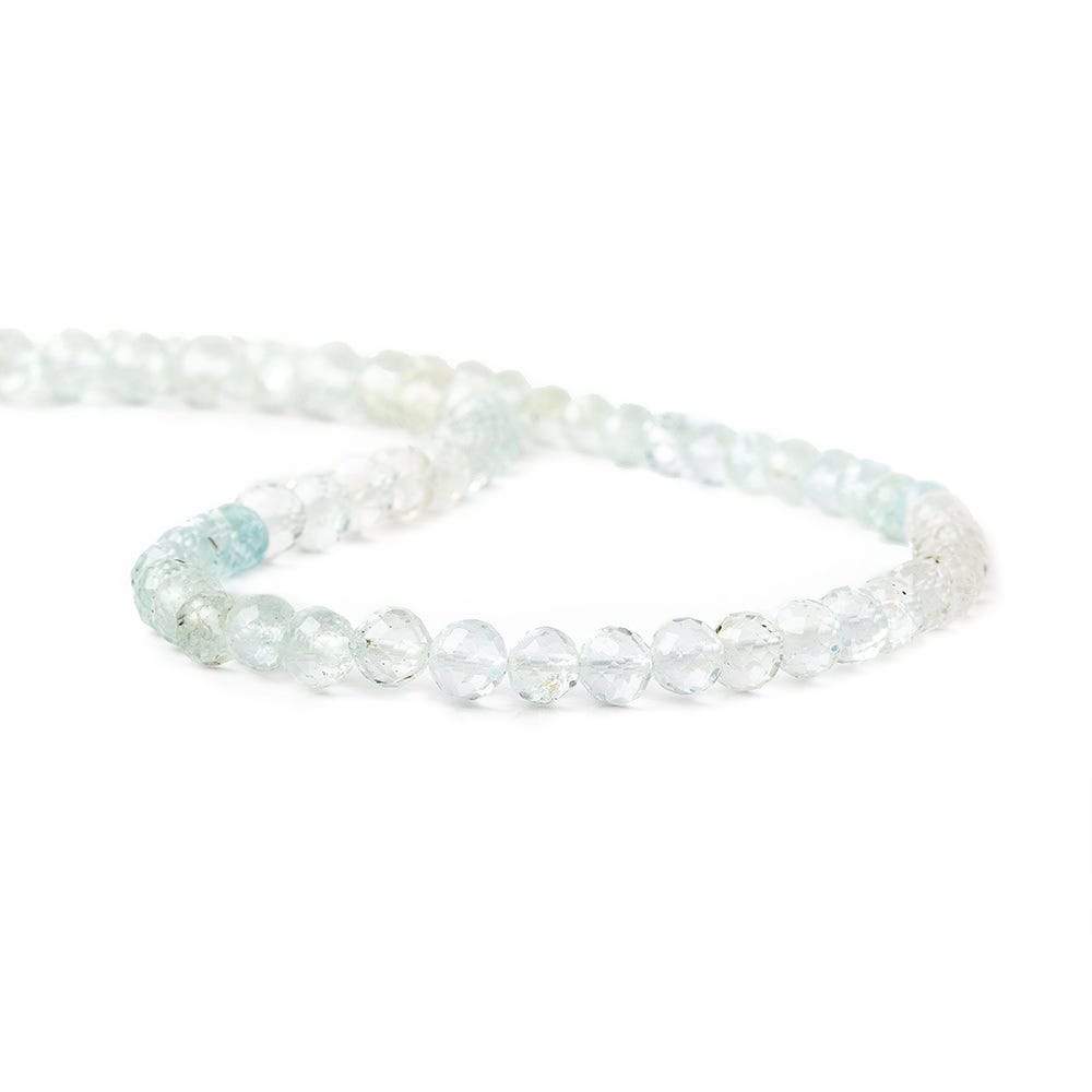 Aquamarine Faceted Round Beads, 4–5mm, 14-Inch Strand