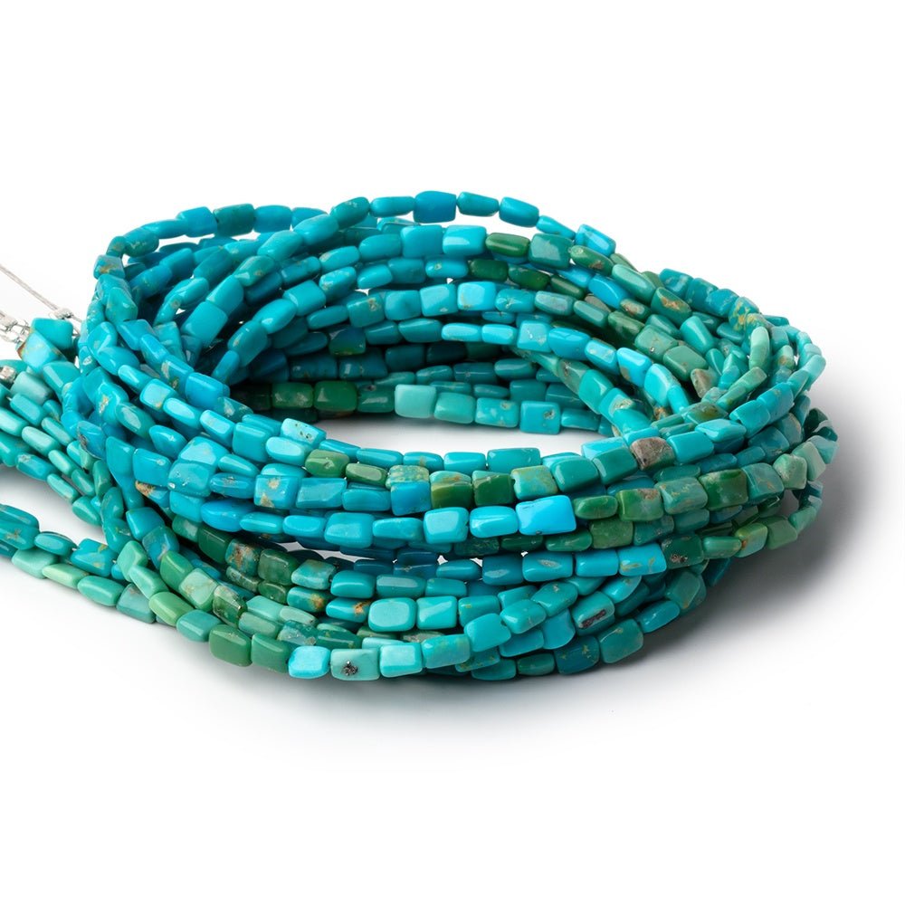 Sleeping Beauty Turquoise Smooth Rectangle Beads, 4–5mm, 15.5-Inch Strand
