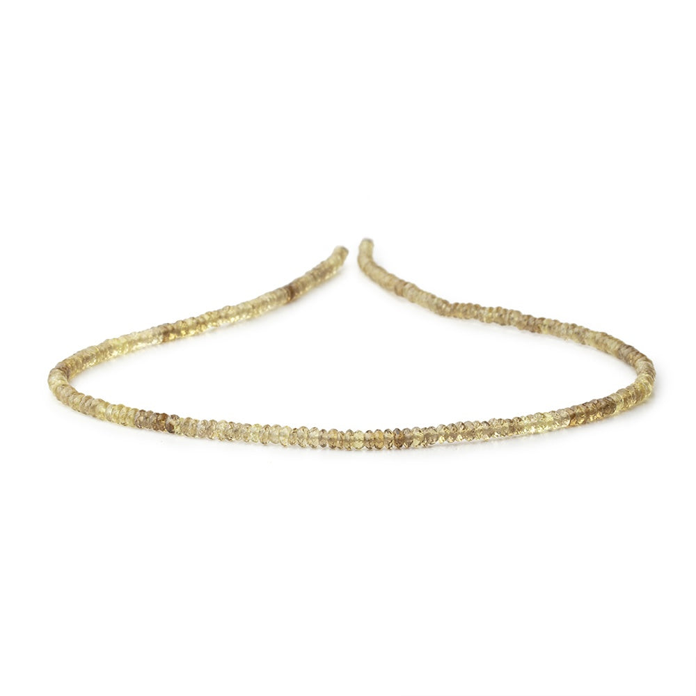 3.5mm Bi-Color Quartz Faceted Rondelle Beads, 15.5-Inch Strand