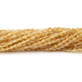 3–4mm Citrine Faceted Teardrop Beads, 18-Inch Strand