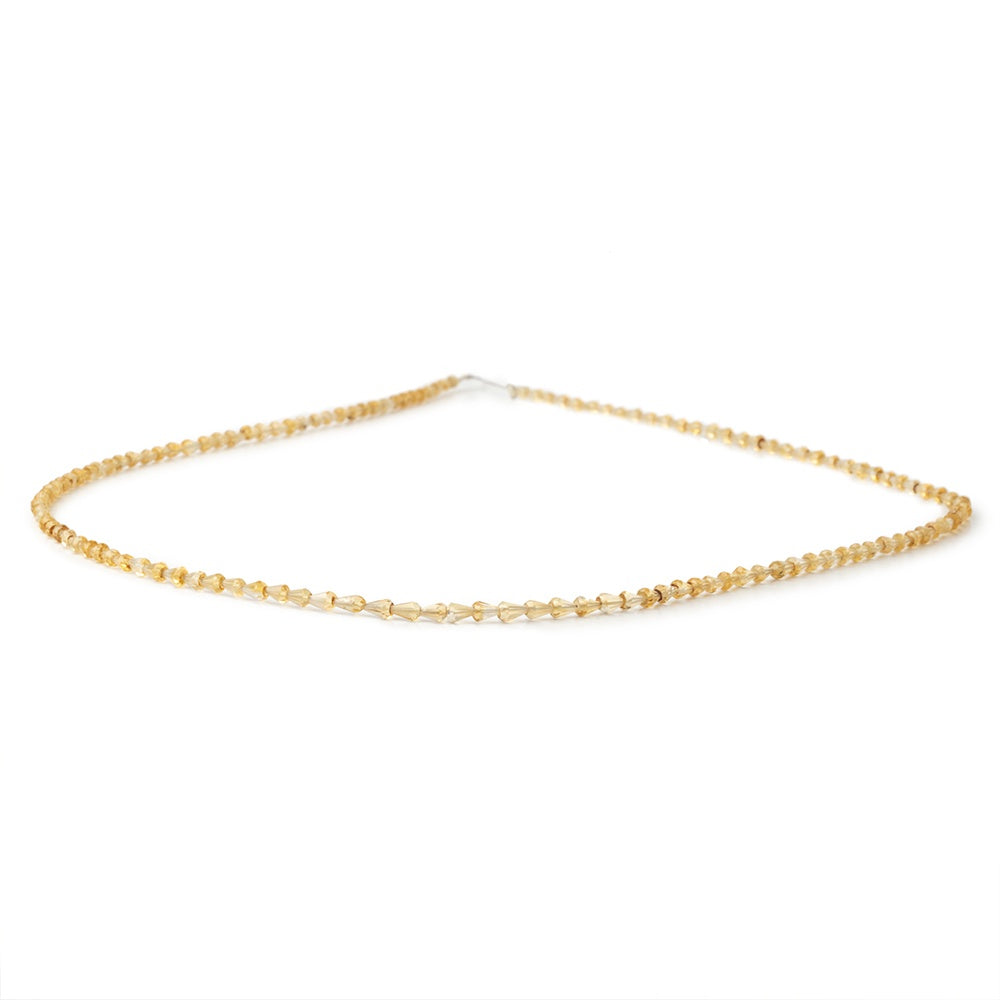 3–4mm Citrine Faceted Teardrop Beads, 18-Inch Strand