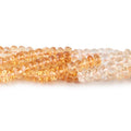 6mm Shaded Citrine Faceted Rondelle Beads, 14.5-Inch Strand