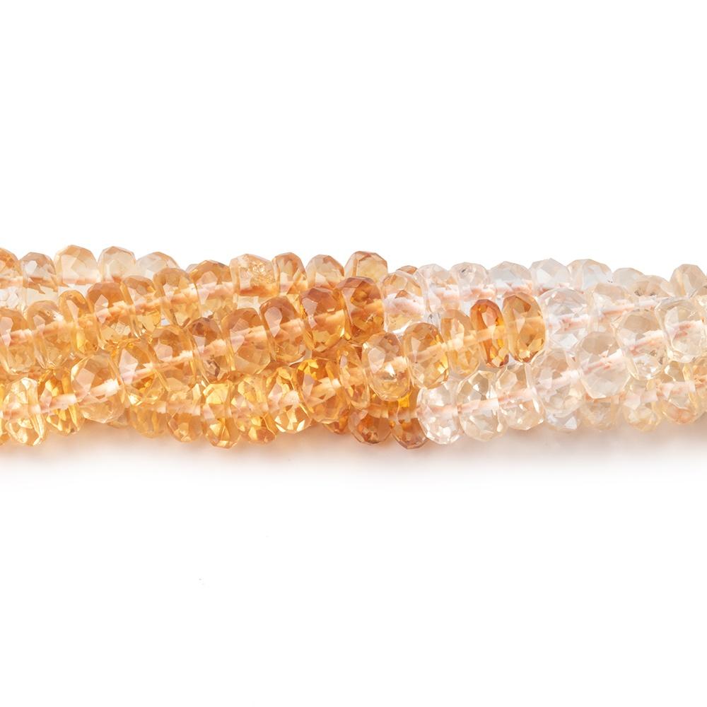 6mm Shaded Citrine Faceted Rondelle Beads, 14.5-Inch Strand