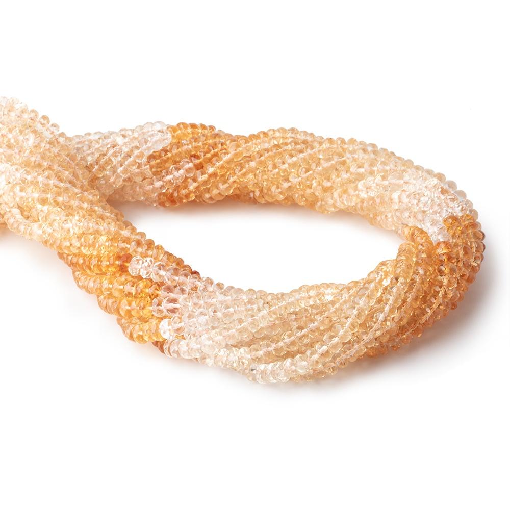 6mm Shaded Citrine Faceted Rondelle Beads, 14.5-Inch Strand