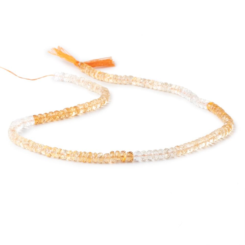 6mm Shaded Citrine Faceted Rondelle Beads, 14.5-Inch Strand