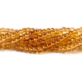 5.5mm Citrine Smooth Rondelle Beads, 14-Inch Strand