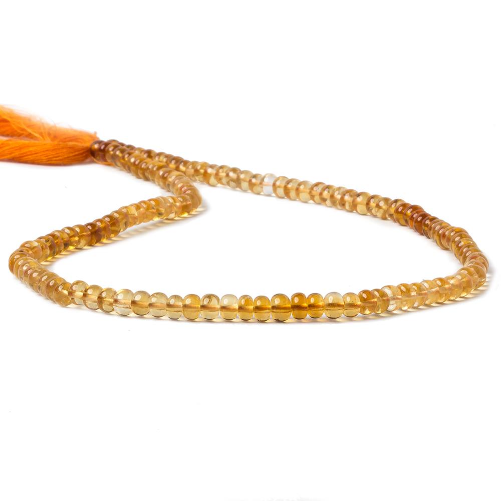 5.5mm Citrine Smooth Rondelle Beads, 14-Inch Strand