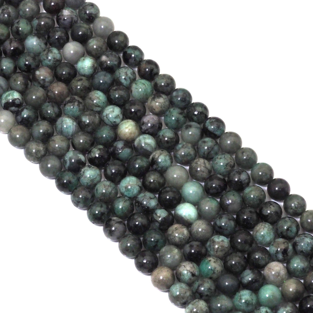 Emerald Smooth Round Bead Strand – 6mm, 8mm or 10mm