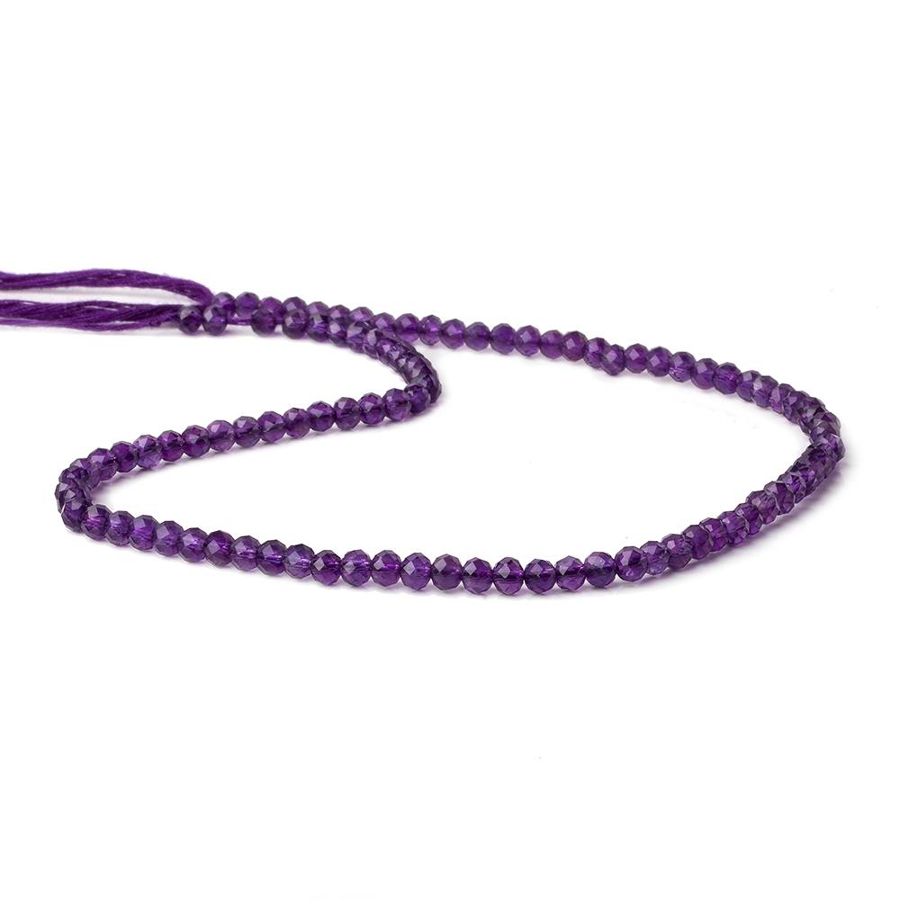 4mm Amethyst Micro-Faceted Rondelle Beads, 12.5-Inch Strand