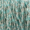 4mm Apatite Micro Faceted Rounds on Silver Plated Chain