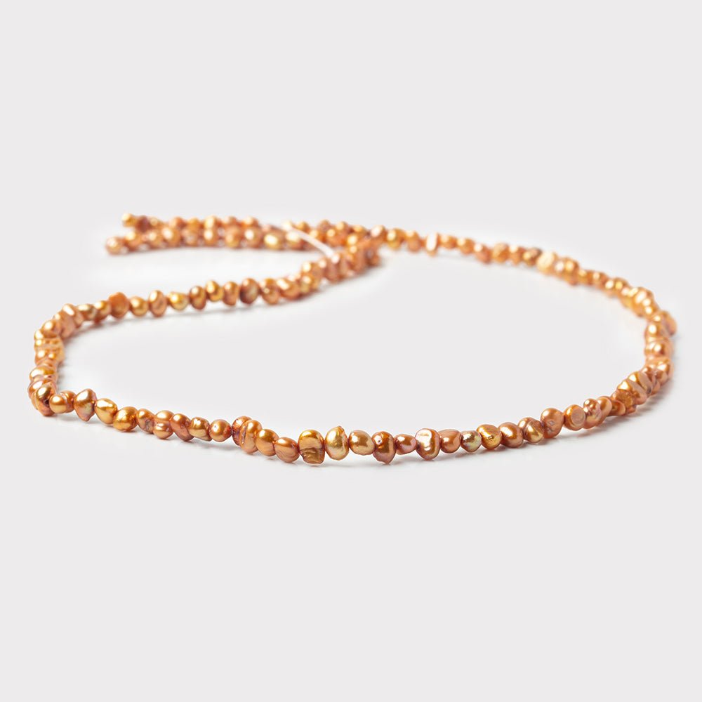 4mm Cinnamon Baroque Pearls 14 inch