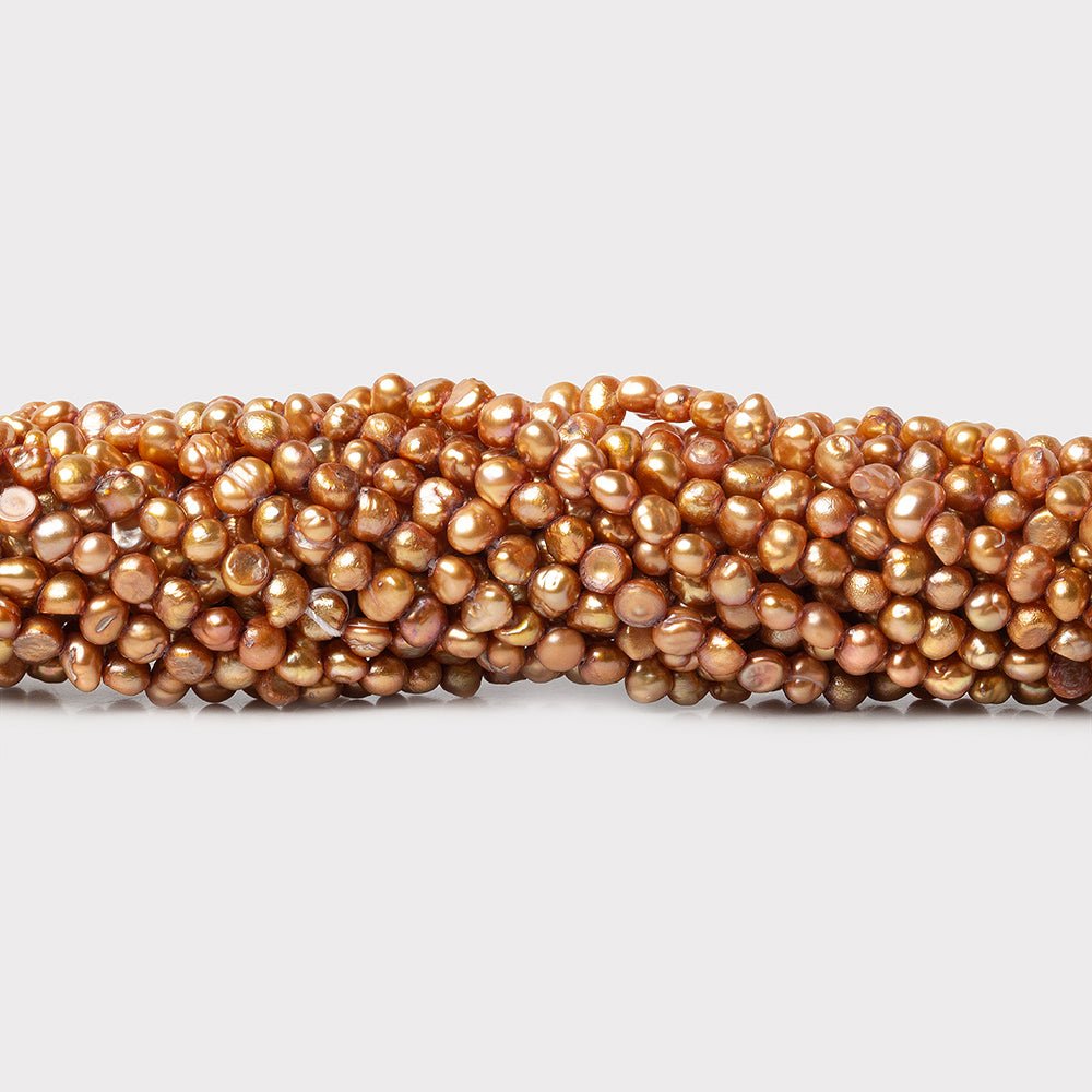 4mm Cinnamon Baroque Pearls 14 inch