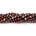 4mm Hessonite Garnet Checkerboard Faceted Calibrated Coins 12.5 inch 84 Beads AA
