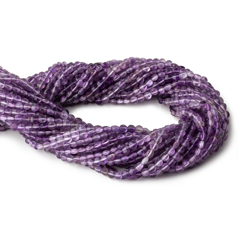 4mm Shaded Amethyst Checkerboard-Faceted Coin Beads, 12.5-Inch Strand