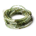 Shaded Green Tourmaline Smooth Oval Beads, 4–5mm, 16-Inch Strand