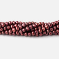 Wine Off-Round Freshwater Pearl Strand – 4 × 3mm, 16 Inch