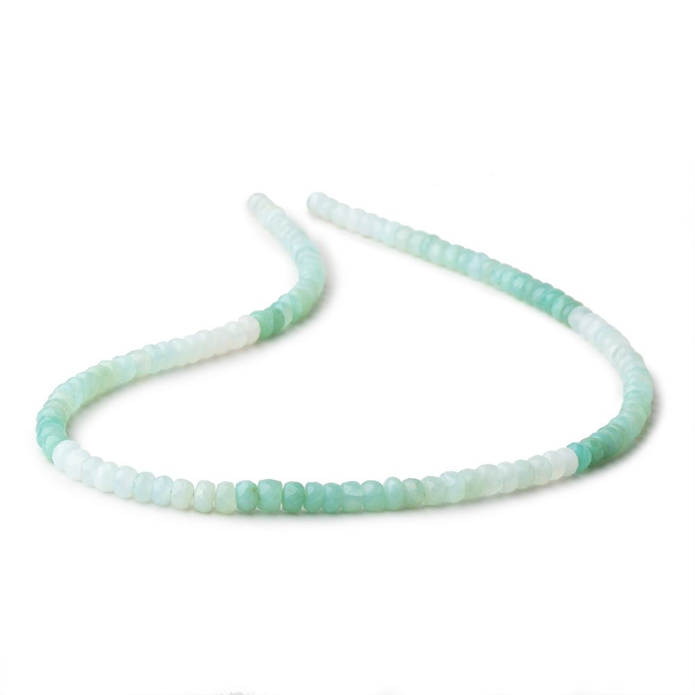 4.5mm Blue Peruvian Opal Faceted Rondelle Beads, 16-Inch Strand