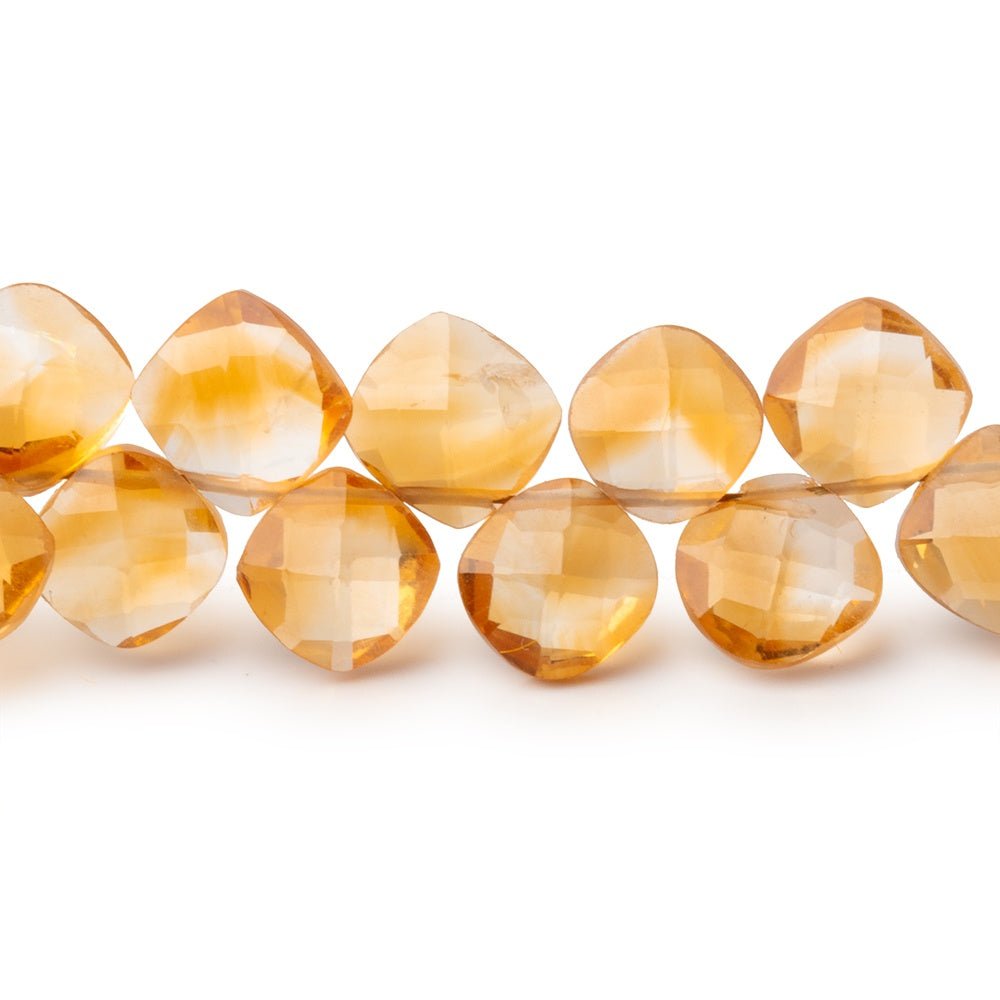 5–6mm Madeira Citrine Top-Drilled Faceted Pillow Beads, 7.5-Inch Strand