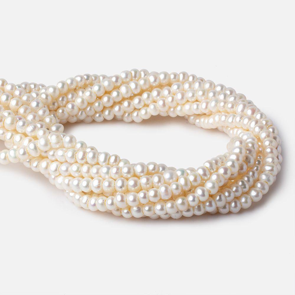 Off-White Large-Hole Freshwater Pearls – 5–6mm, Approx. 90 Pieces