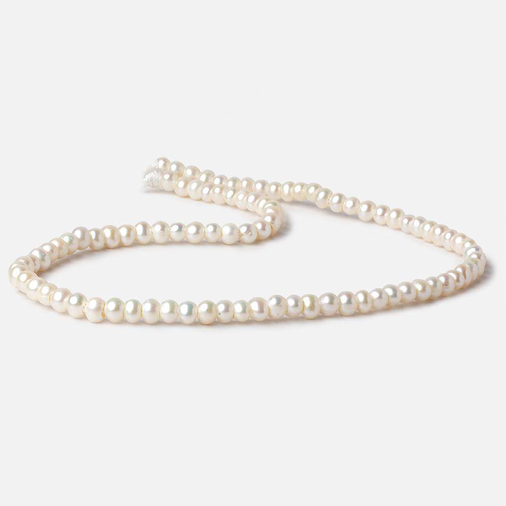 Off-White Large-Hole Freshwater Pearls – 5–6mm, Approx. 90 Pieces