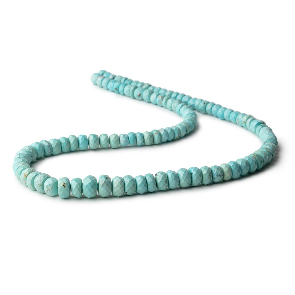Reconstituted Turquoise Faceted Rondelle Beads, 5–9mm, 16-Inch Strand