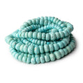 Reconstituted Turquoise Faceted Rondelle Beads, 5–9mm, 16-Inch Strand